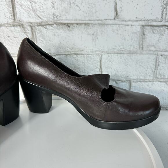 Dansko Brown Heels Tara Nappa Mary Jane Leather Buckle Strap Neutral 9 39 - Picture 10 of 12